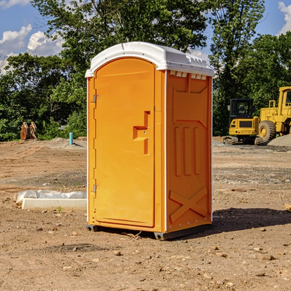 how often are the porta potties cleaned and serviced during a rental period in Jacob